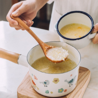 奶锅家用搪瓷宝宝辅食锅烘焙精灵婴儿热奶锅小煮锅电磁炉 奶锅