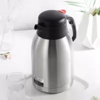 家用保温壶 保温杯不锈钢暖水瓶烘焙精灵大容量车载旅游水壶2000AT 不锈钢钢本色