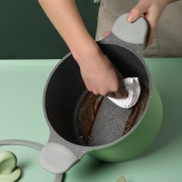 锅具套装烘焙精灵全套家用不粘锅炒锅北欧三件套厨具组合电磁炉适用 竹青石不粘汤锅22cm