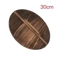 手工炒锅烘焙精灵盖木质传统杉木章丘铁锅家用锅盖 30cm