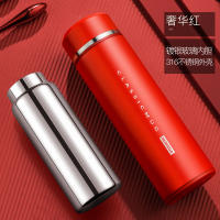 玻璃内胆保温杯男女茶烘焙精灵水分离泡茶杯双层隔热水杯子 奢华红