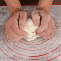 家用硅胶揉面垫加厚案板不沾和面板垫子饺子皮擀面擀面杖案板套装 三件套-38.5cm面杖+蓝色硅胶垫+刮板