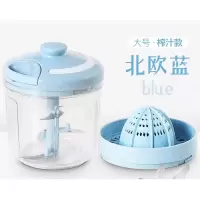 拉蒜器 烘焙精灵 缴蒜器手动小型碎蒜器打姜蒜器家用厨房碎多功能 [大号]北欧蓝榨汁款
