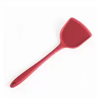 锅铲宿舍用学生小型炒菜铲子烘焙精灵不粘锅专用硅胶辅食产饭铲 小号红色锅铲