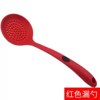 锅铲宿舍用学生小型炒菜铲子烘焙精灵不粘锅专用硅胶辅食产饭铲 红色漏勺