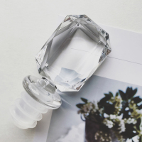 耐用硅胶动物酒塞红酒瓶烘焙精灵保鲜塞葡萄酒塞香槟塞 透明菱形[单拍不发]