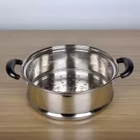 凹口蒸笼烘焙精灵笼屉加厚加高不锈钢蒸格蒸屉20cm-38cm多用锅蒸锅笼 20凹口蒸笼(电木把手)