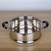 凹口蒸笼烘焙精灵笼屉加厚加高不锈钢蒸格蒸屉20cm-38cm多用锅蒸锅笼 22凹口蒸笼(电木把手)