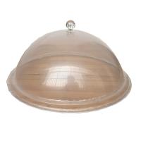 透明PC圆形菜盖食品烘焙精灵防尘保险盖汤碗餐具盖子面包点心食物罩子 14英寸