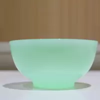 玉碗 烘焙精灵工艺品小玻璃玉器饭碗 米饭碗 玉质瓷碗 家用个性米饭碗 浅色(小号)