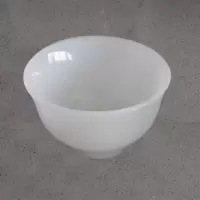 玉碗 烘焙精灵工艺品小玻璃玉器饭碗 米饭碗 玉质瓷碗 家用个性米饭碗 白玉(小号)