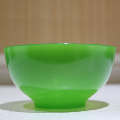 玉碗 烘焙精灵工艺品小玻璃玉器饭碗 米饭碗 玉质瓷碗 家用个性米饭碗 绿玉(小号)
