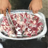 一次性餐盒大号锡纸餐鱼盘椭圆形烘焙精灵铝箔外卖打包盒蒸鱼盘大牙餐具 大盘1000只[1400ml][