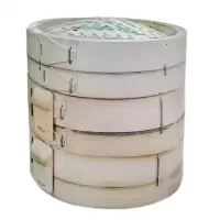 竹制蒸茏兴国米粉鱼家用烘焙精灵四星望月兴国粉笼床用小笼包竹笼屉 加深款9寸30厘米单层