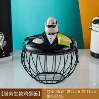 欧式陶瓷调味罐套装创意家用烘焙精灵厨房调料罐调味盒油壶餐厅密封罐套装 服务生鸡蛋篓