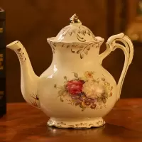 咖啡杯套装英式下午茶杯子烘焙精灵客厅杯欧式茶具陶瓷水杯家用水茶杯茶壶 《锦绣花海》咖啡壶