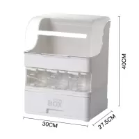 厨房用品家用大全放调料调味品烘焙精灵收纳盒酱油瓶架子多功能置物架 第一代翻盖白色