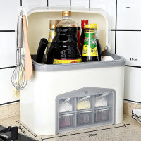 厨房置物架调料架调味料收纳盒烘焙精灵调味品瓶罐刀架用品油盐酱醋收纳架 厨房置物架白色