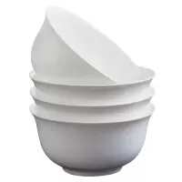 碗4.5英寸家用烘焙精灵米饭碗汤碗面碗韩式餐具陶瓷甜品碗 纯白4.5英寸金钟碗4个