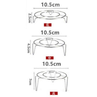 蒸架加厚不锈钢厨房蒸盘家用高脚烘焙精灵隔水蒸锅架蒸笼蒸屉小号三角架子 3个小蒸架(低+中+高)