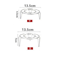 蒸架加厚不锈钢厨房蒸盘家用高脚烘焙精灵隔水蒸锅架蒸笼蒸屉小号三角架子 蒸架A中+高(4.5+7cm)