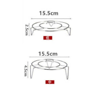 蒸架加厚不锈钢厨房蒸盘家用高脚烘焙精灵隔水蒸锅架蒸笼蒸屉小号三角架子 蒸架B低+中(2.5+4.5cm)