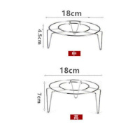 蒸架加厚不锈钢厨房蒸盘家用高脚烘焙精灵隔水蒸锅架蒸笼蒸屉小号三角架子 蒸架C中+高(4.5+7cm)