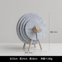 北欧ins风杯垫动物造型隔热垫烘焙精灵防烫餐桌垫装饰小羊茶杯垫装饰摆件 A款-绵羊