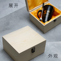 加热感温变色杯子烘焙精灵 个性潮流创意照片定制印相片diy变色水杯 黑色520木盒(盖+勺)+袋 陶瓷款式1