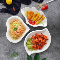 [花样菜盘多款可选]烘焙精灵创意陶瓷盘子纯白西餐碟子家用碗酒店餐具 10波浪壳碟9桃心盘10奥迪大灯