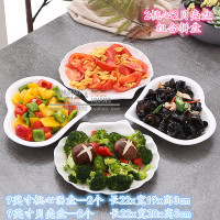 纯白陶瓷菜盘子家用创意餐具套装烘焙精灵 西餐盘牛排盘异形早餐碗盘组合 2桃心盘2贝壳盘组合拼盘