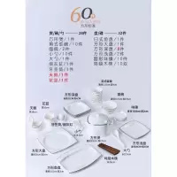 餐具碗碟套装 家用烘焙精灵欧式简约陶瓷盘组合送礼 60件方形标准配置(可进微波炉)