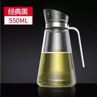 玻璃油壶大号装倒油瓶防漏烘焙精灵酱油瓶醋调料瓶欧式油罐壶家用厨房用品 黑色