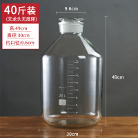 玻璃油罐家用大容量花生油桶烘焙精灵泡酒瓶厨房防漏油瓶油壶食用油储油罐 40斤装单瓶(送油提)