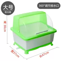 厨房碗架碗柜碗筷烘焙精灵收纳盒放碗碟沥水装碗箱带盖灶台厨具置物架 单层绿色