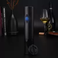 创意电动红酒开瓶器全自动烘焙精灵葡萄酒起瓶器套装家用充电式启子 电池款缤纷黑/送电池+塞+倒酒器+割纸刀