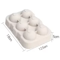 家用大冰球模具圆形大号硅胶冰格威士忌创意球形冰球制冰盒 灰白色