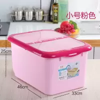 米缸储米箱米桶20KG25kg 烘焙精灵40斤50斤密封防潮防虫米桶面桶 小号实色卡通粉[可放40斤米]