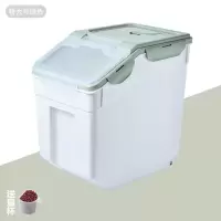 密封装米桶家用厨房防潮防虫烘焙精灵20斤米缸10面粉储米箱米面收纳箱大米 特大号北欧绿(可装50斤米)送量杯