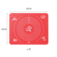 带标尺硅胶面垫擀面垫子烘焙精灵大号垫厨房烘焙工具和面垫加厚杆面垫桌垫 红色小号