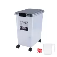 装米桶30斤50斤家用防潮防虫烘焙精灵密封储米箱米缸面粉米 密封防潮可装60斤米或50斤面粉/含4个滑轮(收藏加购优先发
