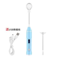 打蛋器无线USB充电搅拌机器烘焙精灵电动家用小型烘焙工具奶泡机 蓝色