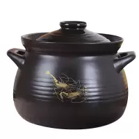 电磁炉煤气烘焙精灵陶瓷煲汤煲炖锅砂锅大容量家用锅 黑色3.5升配陶瓷盖