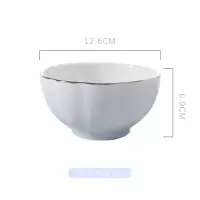 陶瓷碗家用釉下彩米饭碗烘焙精灵加厚高脚防烫手 陶瓷餐具北欧餐具 5英寸碗南瓜浅蓝6个