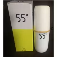 55度恒温杯婴儿冲奶烘焙精灵摇摇杯速冷水杯保温杯便携智能杯抖音 米白色