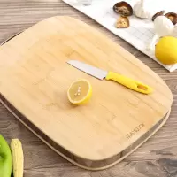 砧板菜板案板加厚整竹案板烘焙精灵厨房刀切菜板擀面板家用占板 加厚3.4CM金属包边(28*38*3.4CM)
