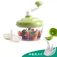 厨房绞蒜泥器切蒜蓉家用烘焙精灵姜蒜末搅碎机捣蒜器手摇搅蒜器打蒜头 手摇式大号款加备用刀片-