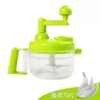 厨房绞蒜泥器切蒜蓉家用烘焙精灵姜蒜末搅碎机捣蒜器手摇搅蒜器打蒜头 手摇式小号款加备用刀片