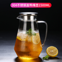 家用玻璃凉水壶大容量烘焙精灵冷水壶水杯套装防爆耐热泡茶壶 1.5L经典壶