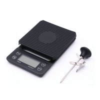 手冲咖啡电子称烘焙精灵 多功能吧台厨房电子克秤 电子秤 可计时 3kg/0.1g 电子秤+kona温度计